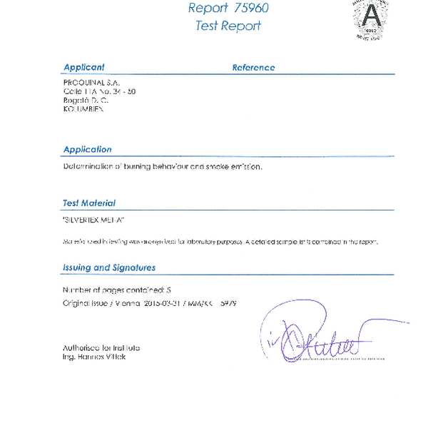 silvertex - flammability ONORM